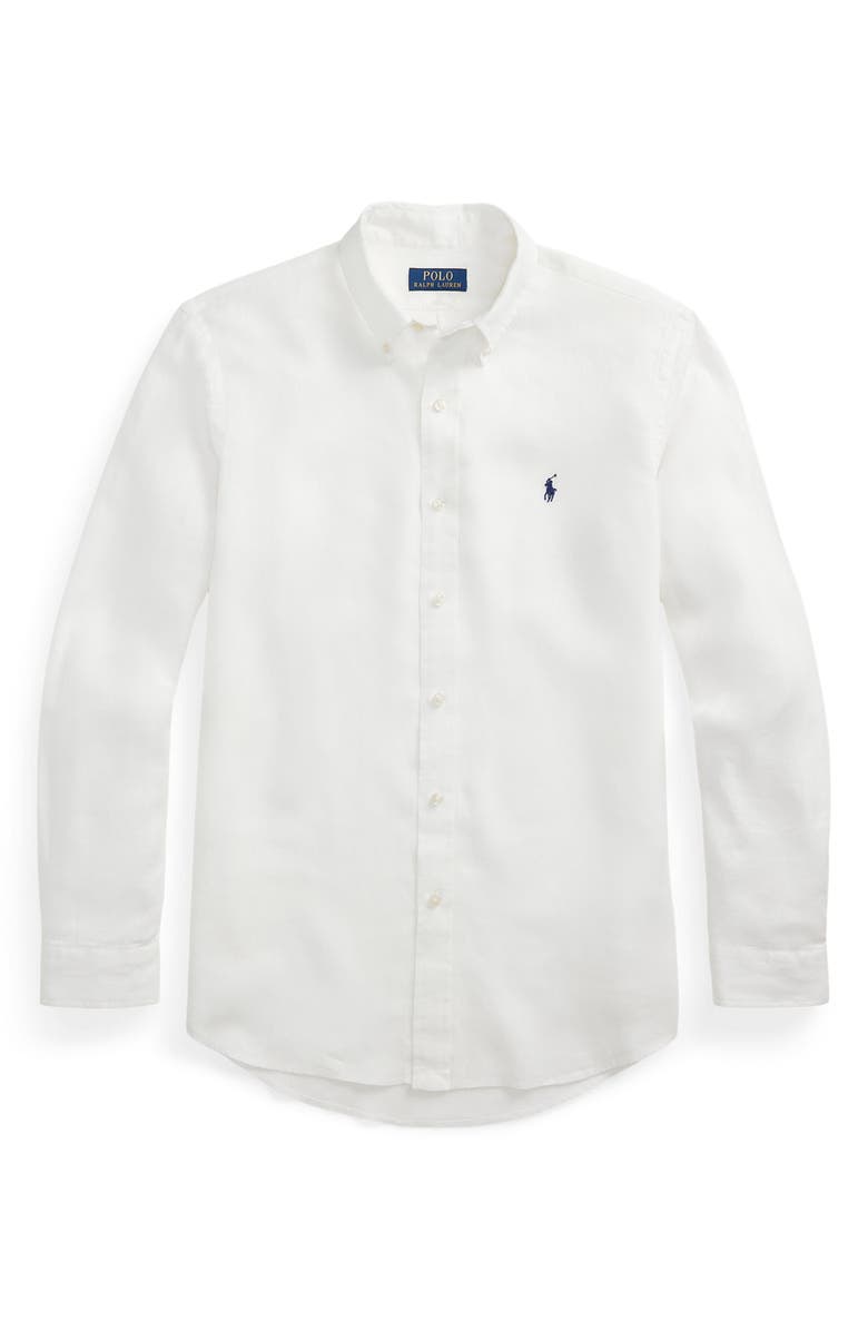 Classic Fit Linen Button-Down Shirt