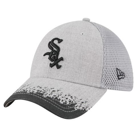 Men's New Era Gray Chicago White Sox Visor Paint Splatter 39THIRTY Flex Hat