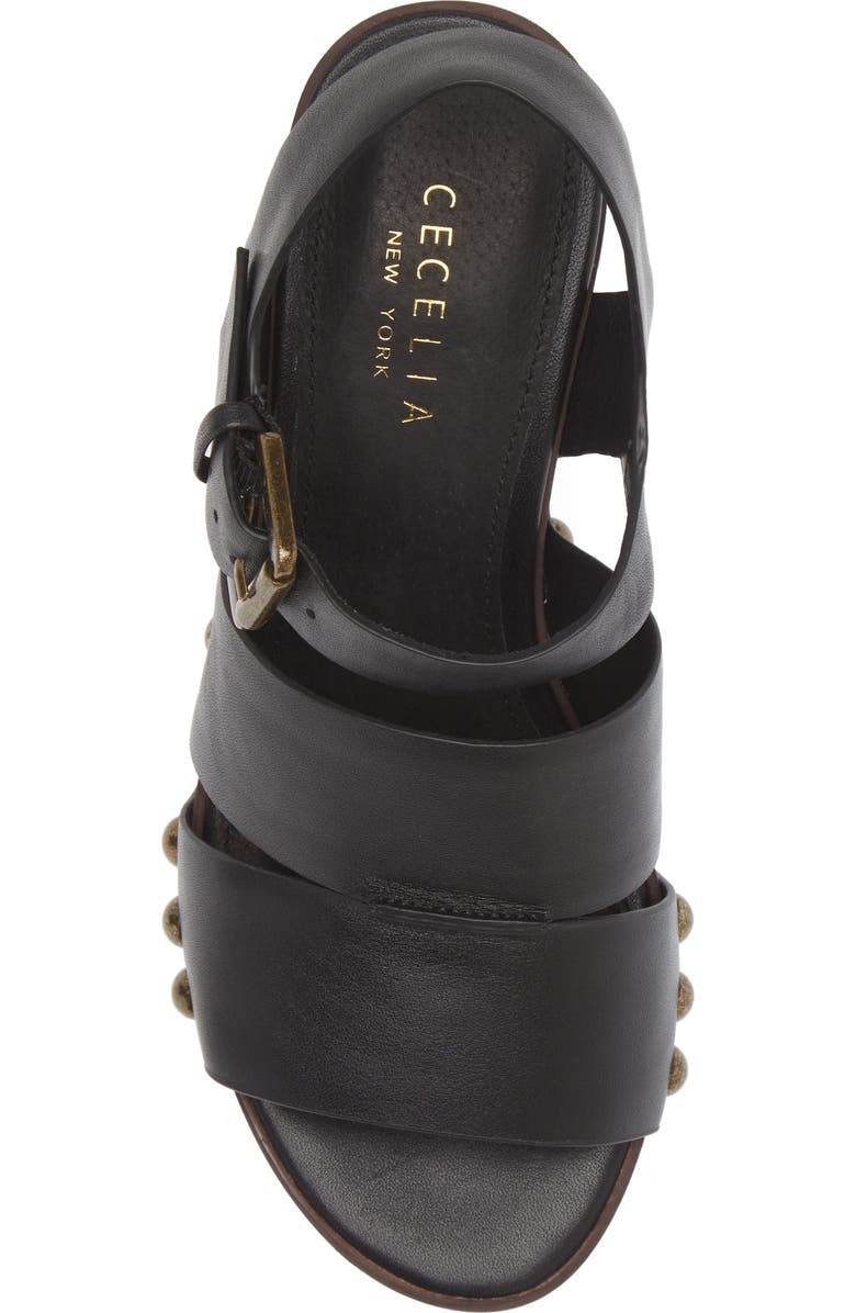 Cecelia New York Artsy Stud Platform Wedge Sandal, Alternate, color,