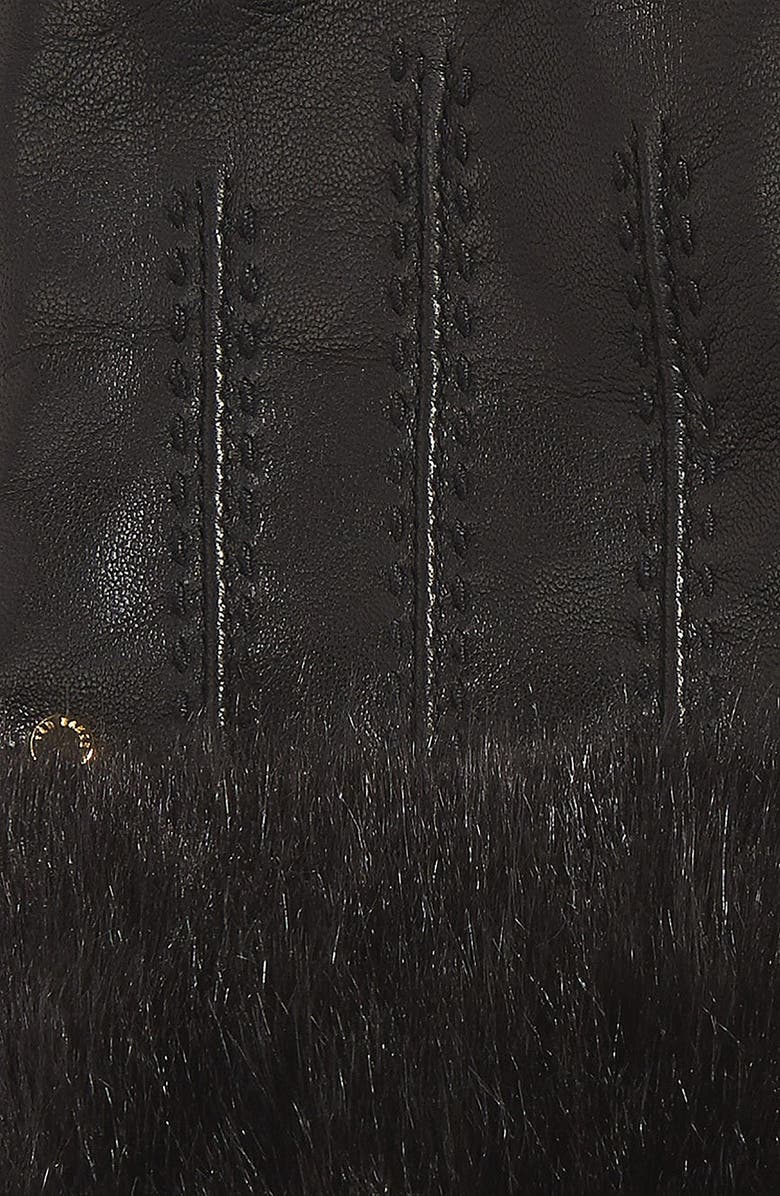 Ted Baker London Leather & Faux Fur Gloves, Alternate, color, 