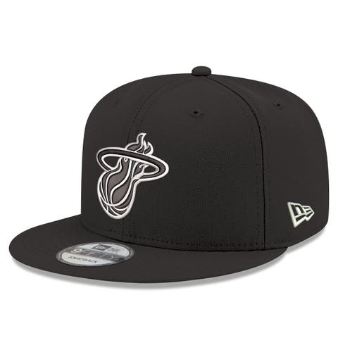 Men's New Era Black Miami Heat Team 9FIFTY Snapback Hat