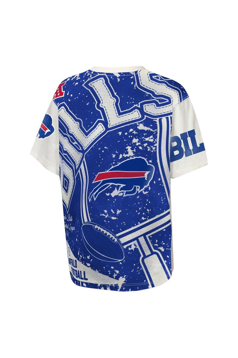 Youth Outerstuff  Cream Buffalo Bills Top Player T-Shirt, Alternate, color, Cream