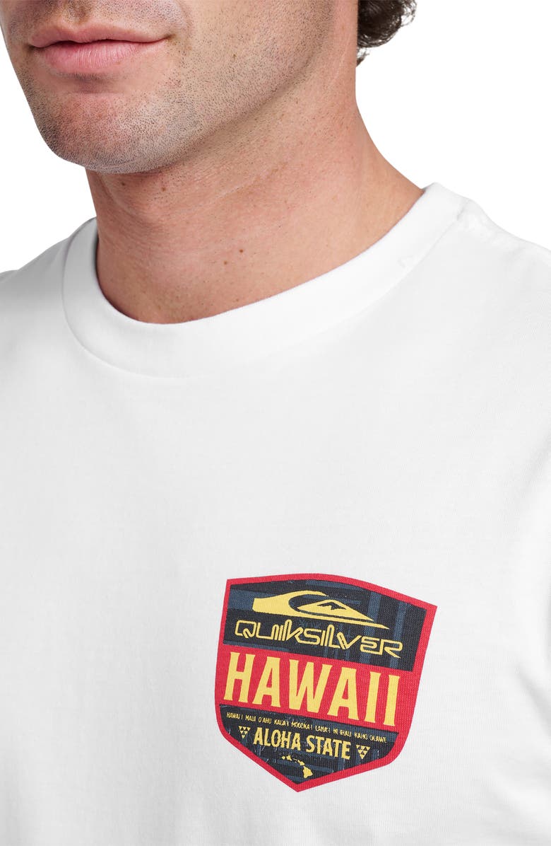 Quiksilver HI Shield Cotton Graphic T-Shirt, Alternate, color, White