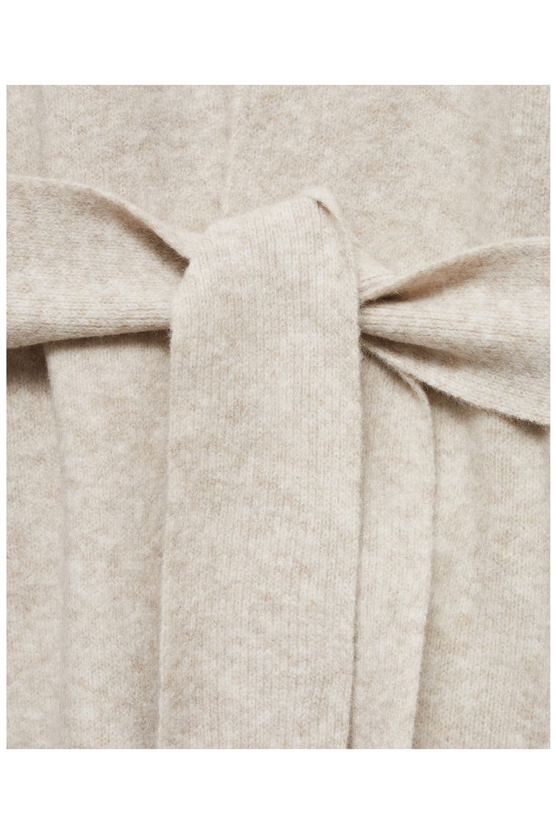 Longline Tie Belt Cardigan, Alternate, color, LIGHT BEIGE