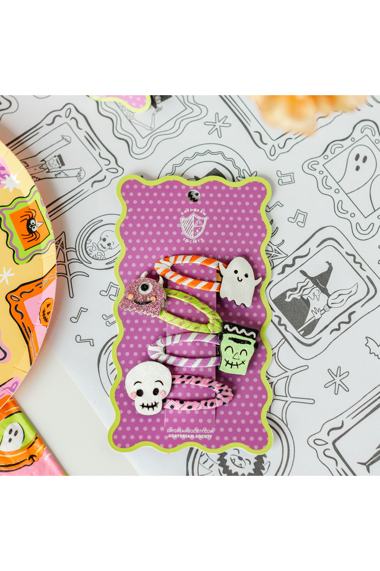 Monster Mash Monster Crew Halloween Hair Clip Set, Alternate, color, Assorted Pre-Pack