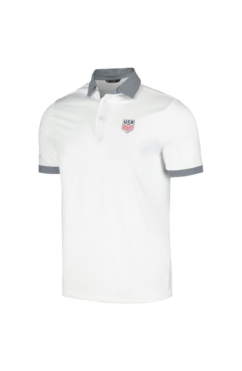 LEVELWEAR Men's Levelwear  White USMNT Thomas Performance Polo, Alternate, color, White
