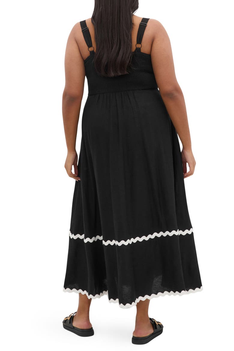 Shani Maxi Dress, Alternate, color, BLACK/ WHITE