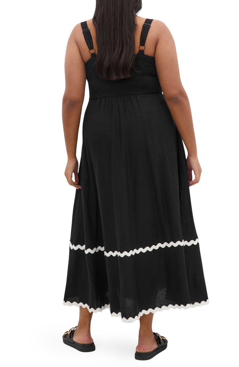 City Chic Shani Maxi Dress, Alternate, color, Black/ White