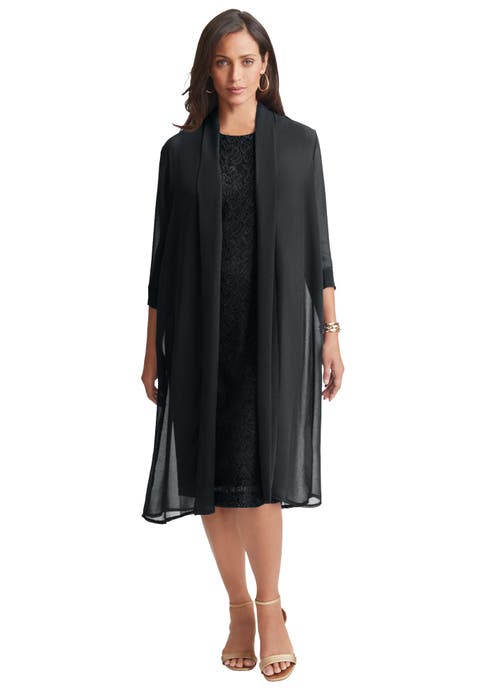 2-Piece Lace Jacket Dress (Plus Available)