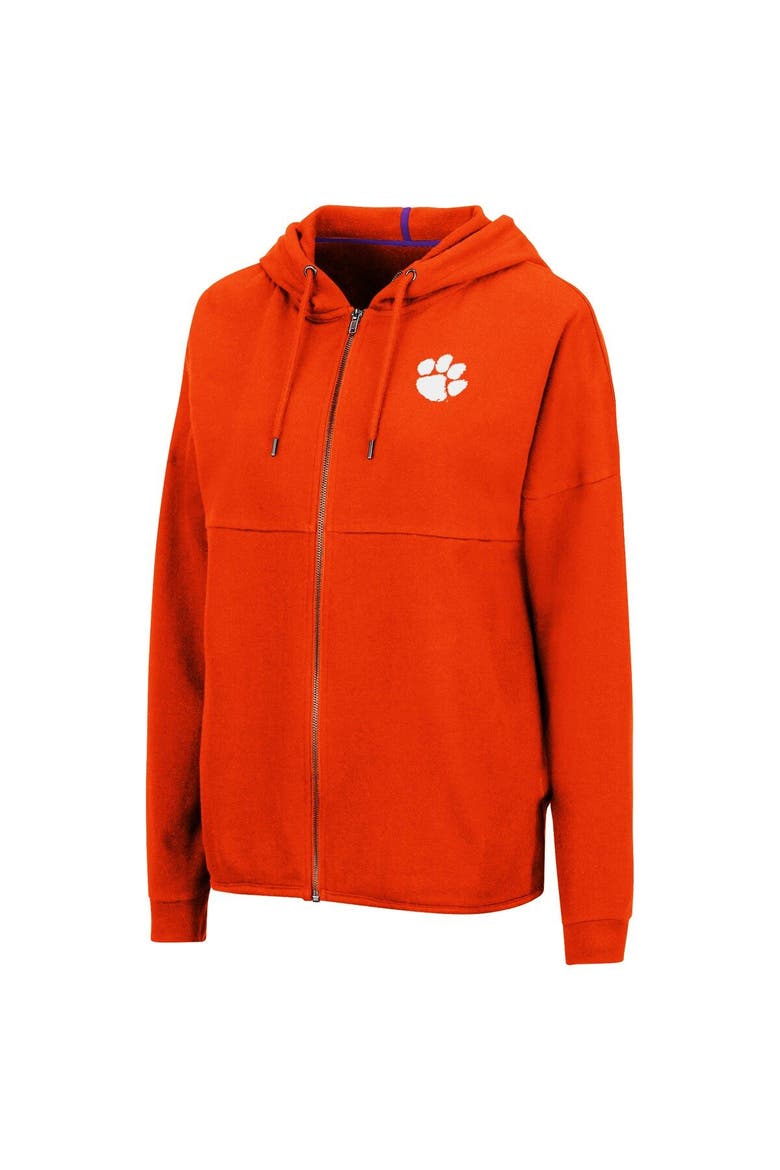 Women's Colosseum Orange Clemson Tigers 2-Hit Full-Zip Hoodie, Alternate, color, Orange