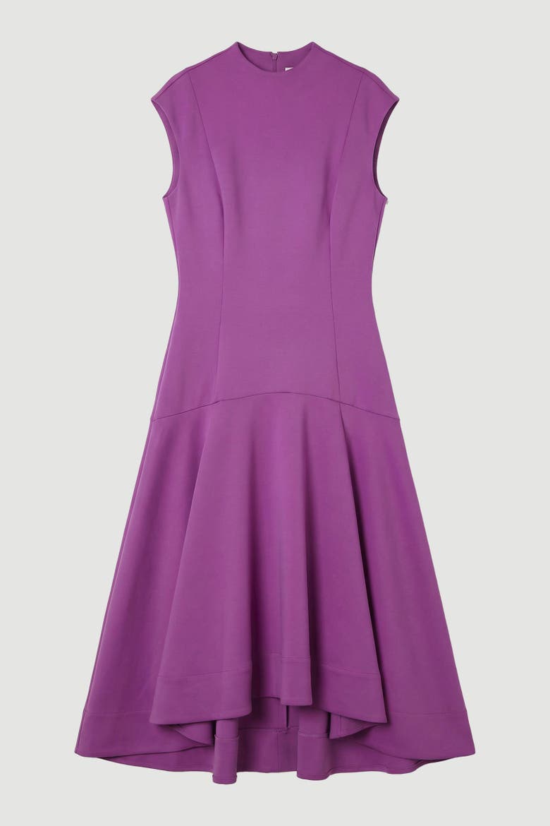 Ruffle Hem Sleeveless Midi Dress, Alternate, color, Purple