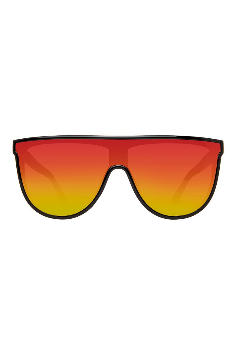 Regent 99mm Oversize Shield Sunglasses, Main, color, BLACK/ RAINBOW