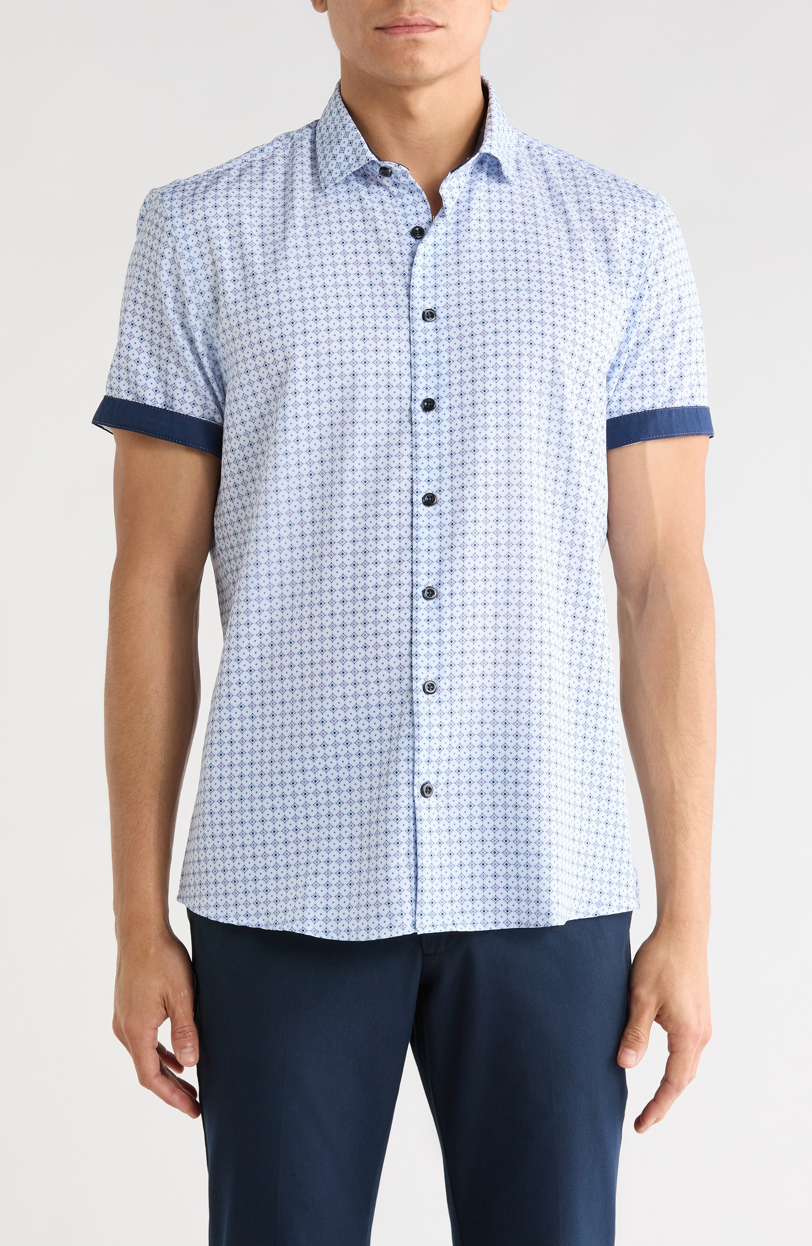 SOUL OF LONDON Short Sleeve Sport Shirt
