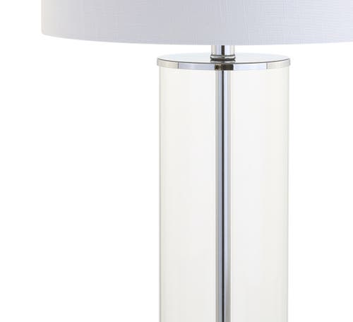 Jonathan Y Harper 29" Glass Led Table Lamp In Clear/chrome