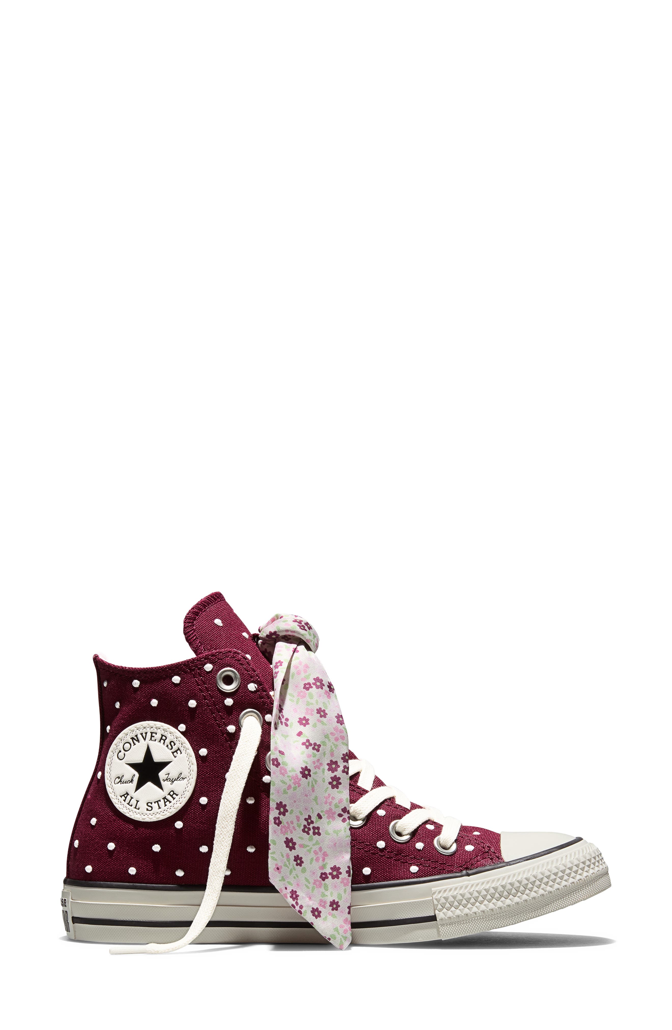 Chuck Taylor® All Star® High Top Sneaker, Alternate, color, DEEP BORDEAUX/ EGRET
