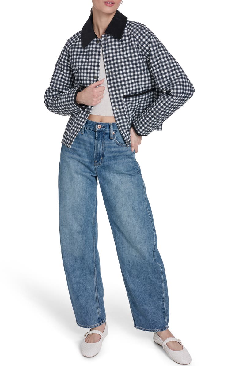 Levi's Quilted Barn Jacket, Alternate, color, Black/ White Gingham