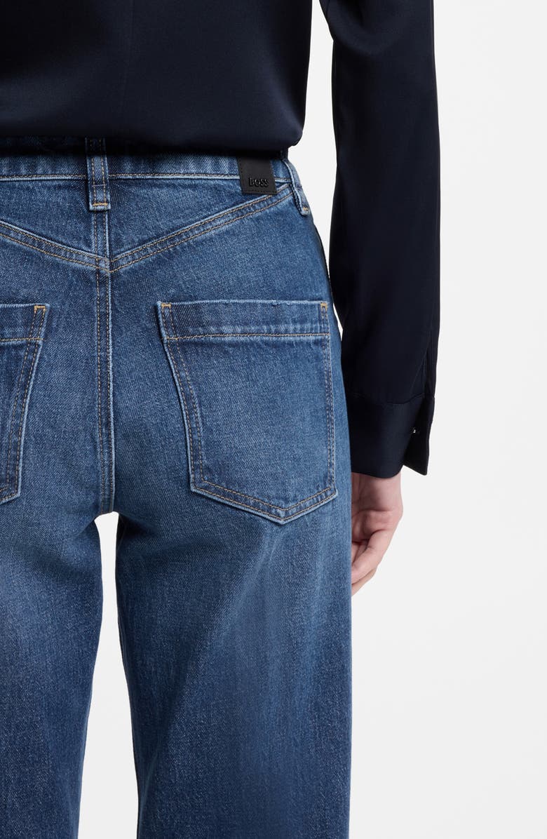 BOSS Parkway Slim Straight Leg Jeans, Alternate, color, Dark Blue