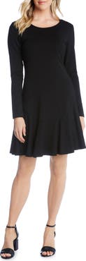 Karen Kane Montana Long Sleeve Jersey Fit & Flare Dress