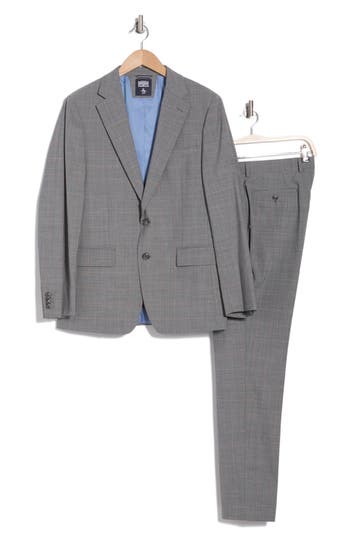 Original Penguin Wool Blend Suit In Grey/pink