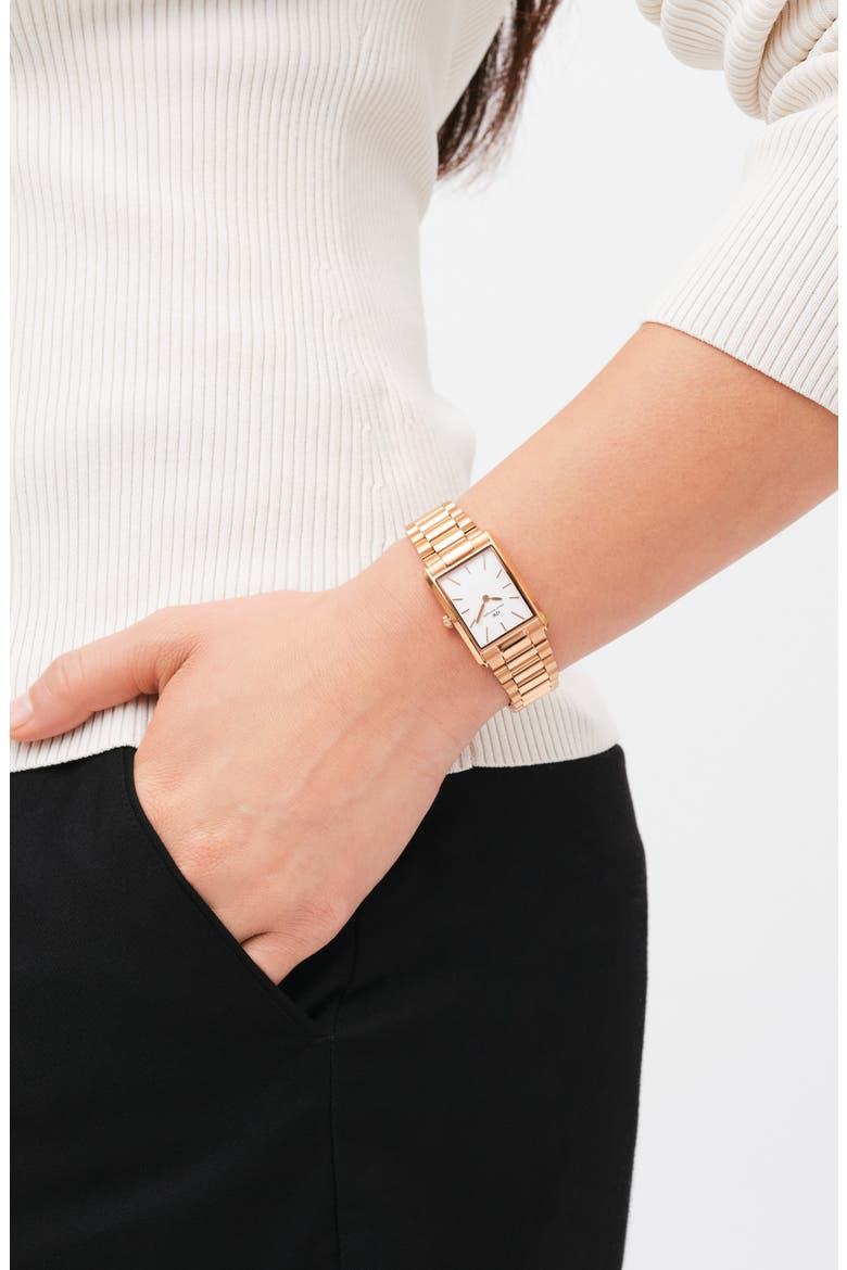 Tank Bracelet Watch, 32mm x 22mm, Main, color, ROSE GOLD