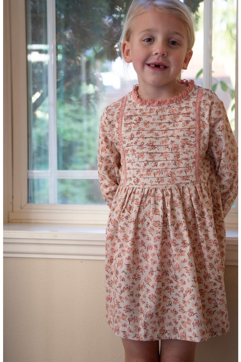 Toddler Lulu Dress with Lace Trim, Alternate, color, Pink Heather
