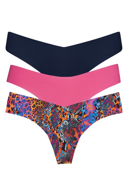 Commando Assorted 3-pack Classic Microfiber Thongs In Multi
