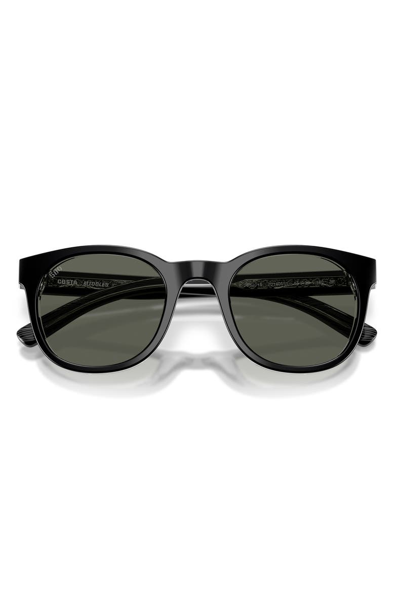 Costa Del Mar Middles 51mm Gradient Polarized Round Sunglasses, Alternate, color, Black / Gray