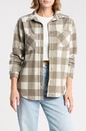 beachlunchlounge Plaid Jacquard Knit Shacket