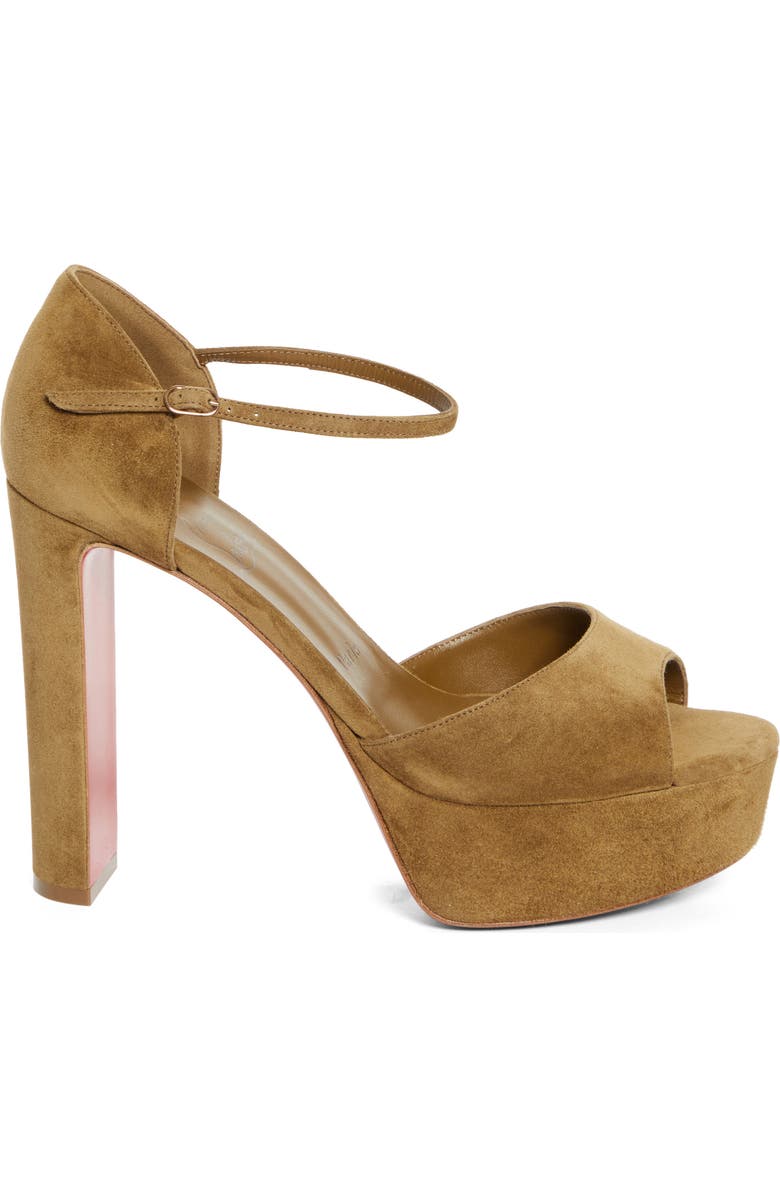 Christian Louboutin Sandaloo Peep-Toe Sandal, Alternate, color, Bronzo/ Bronzo