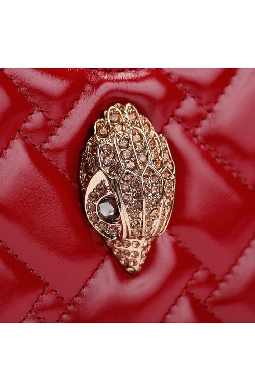 Kurt Geiger Mini Heart-shape Quilted Shoulder Bag In Red