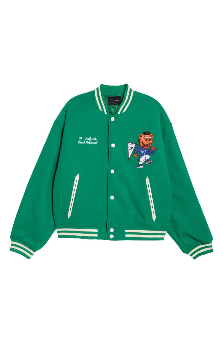 PacSun Track Varisty Jacket, Main, color, Green