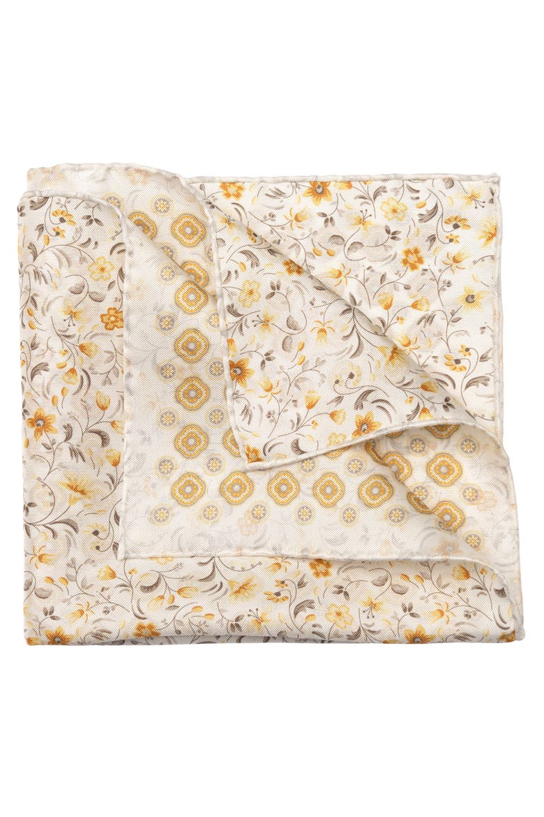 Italo - Double Sided Silk Pocket Square for Men, Alternate, color, Yellow