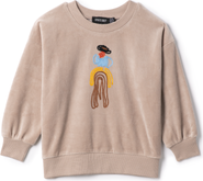 Space Grey Cowboy Embroidered Velour Sweatshirt