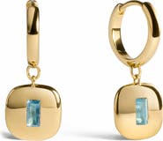 Monica Vinader Small Gemdrop Hoop Earrings