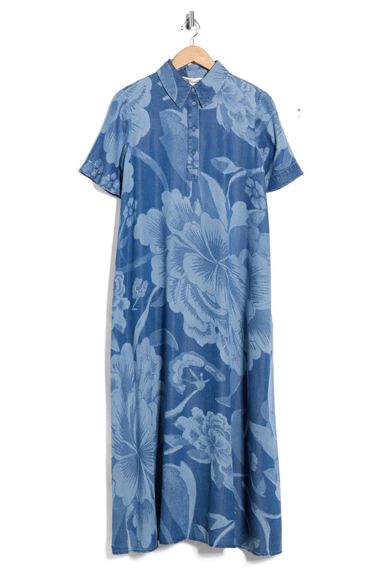 Karin Maxi Shirtdress, Alternate, color, DANCING ROSE GIANT TONAL