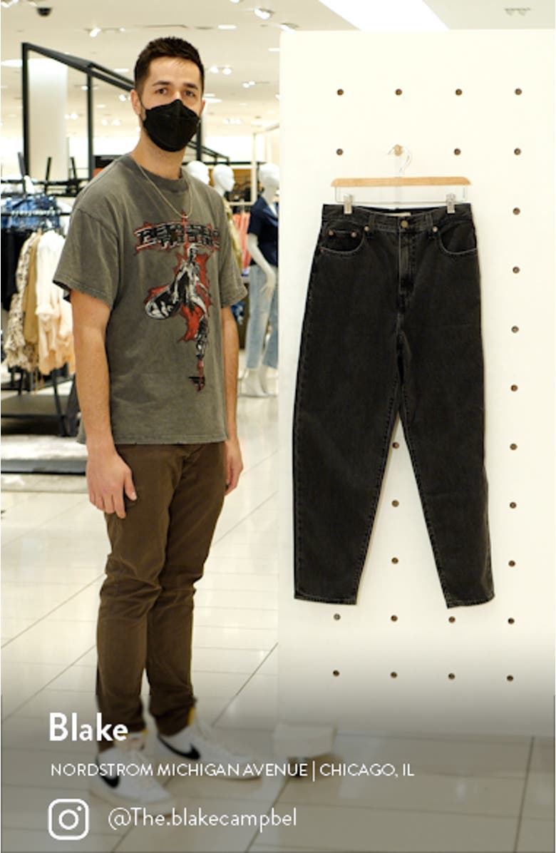 High Waist Loose Fit Tapered Jeans, sales video thumbnail