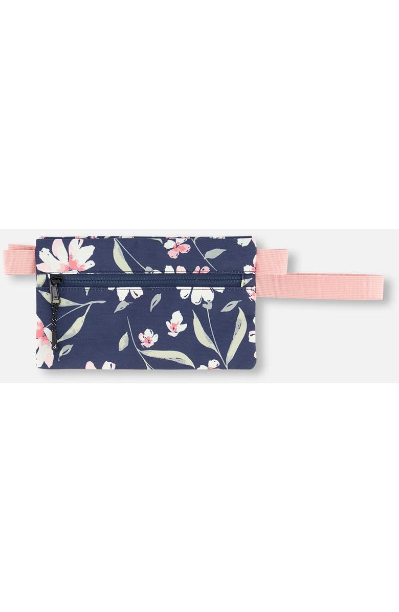 Deux par Deux Double Pencil Case Flower, Alternate, color, Navy