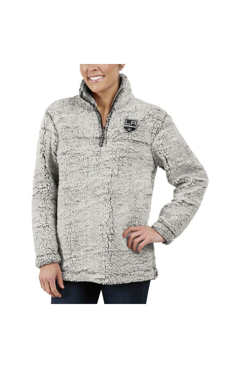 G-III 4HER BY CARL BANKS Women's G-III 4Her by Carl Banks Gray Los Angeles Kings Sherpa Quarter-Zip Pullover Jacket, Alternate, color, Gray