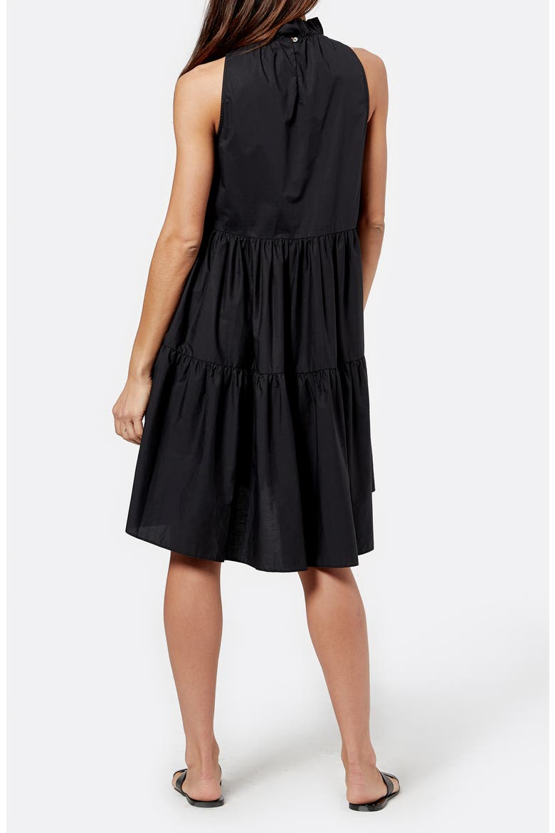 Carlo Tiered Poplin Dress, Alternate, color, CAVIAR