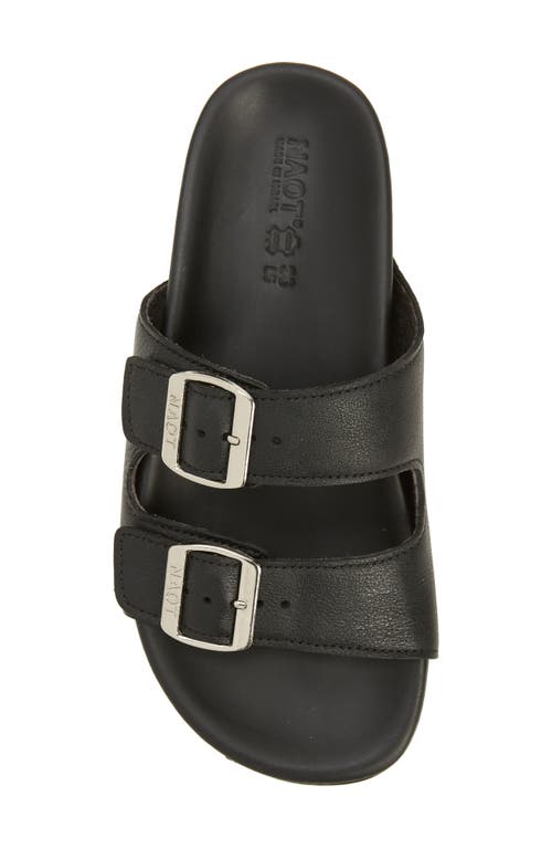 Naot Santo Slide Sandal In Soft Black Leather