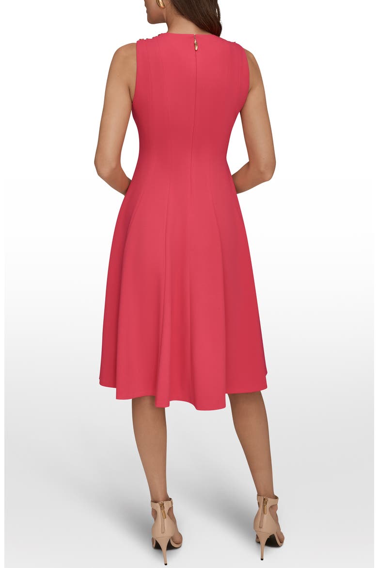 Sleeveless Fit & Flare Dress, Alternate, color, AZALEA
