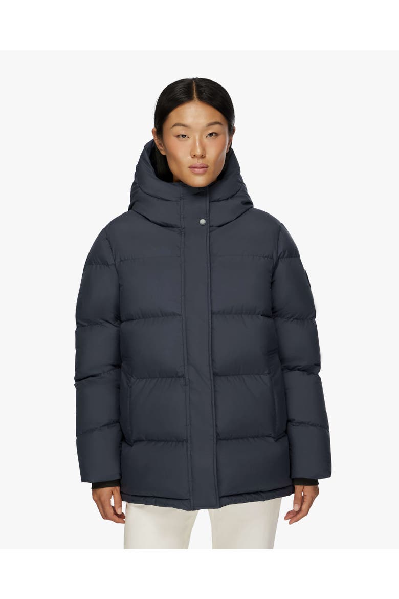 PAIGE | Hooded Down Winter Jacket, Alternate, color, True Navy