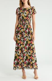 Reformation Drusilla Floral Print Maxi Dress