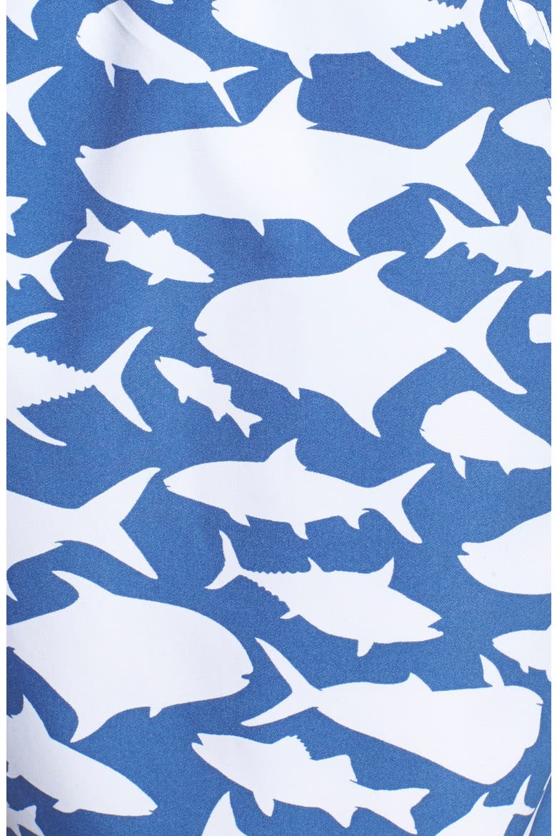'School of Fish' Swim Trunks, Alternate, color, FLAG BLUE