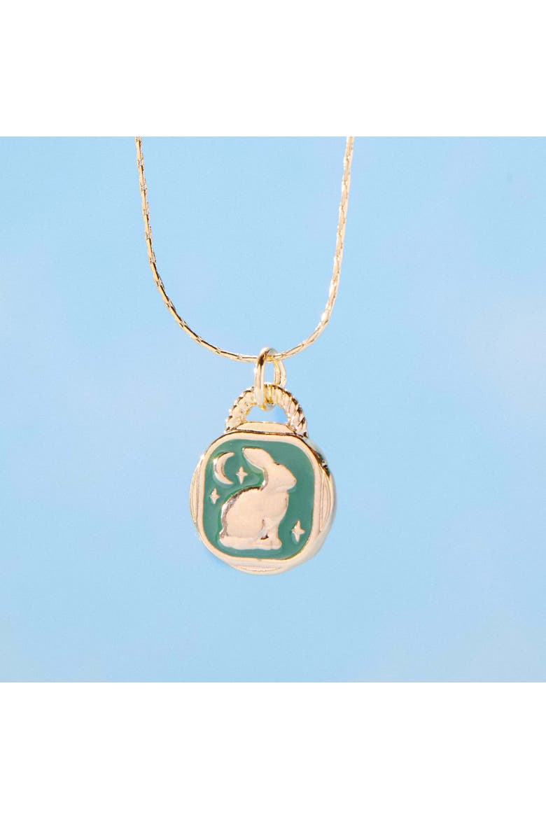 Rabbit Expandable Necklace, Alternate, color, Gold