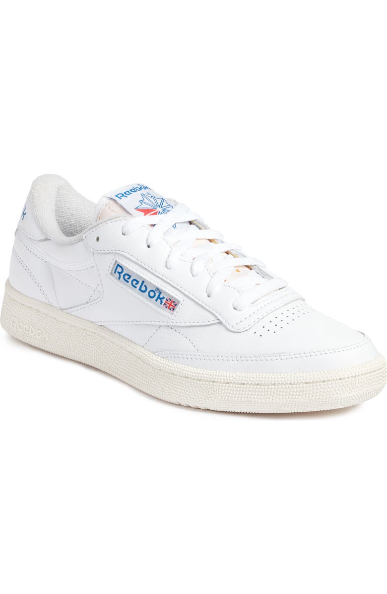 Reebok Club C 85 Vintage Sneaker, Main, color, White/ Chalk/ Vector Blue