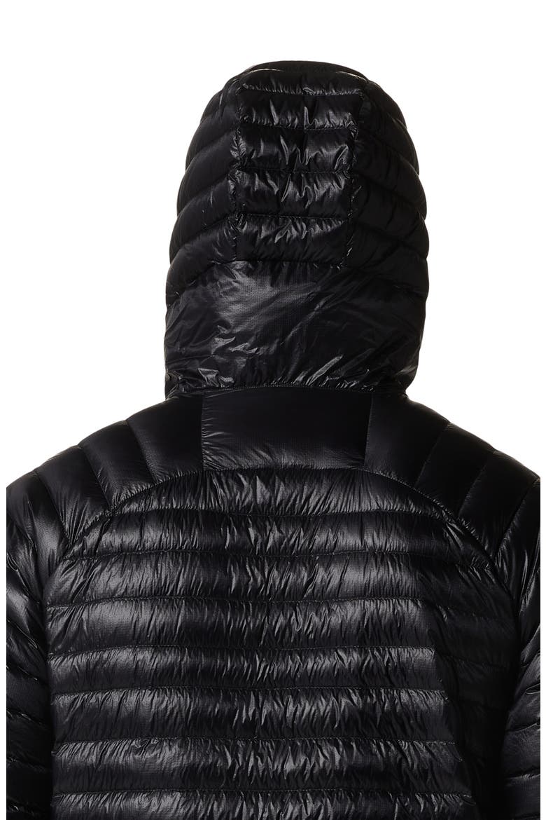 Ghost Whisperer Hooded Packable 1000 Fill Power Down Puffer Jacket, Alternate, color, BLACK