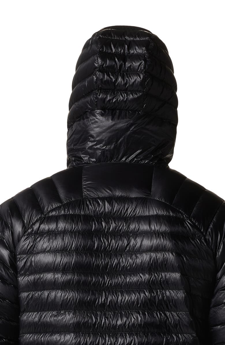 Mountain Hardwear Ghost Whisperer Hooded Packable 1000 Fill Power Down Puffer Jacket, Alternate, color, Black