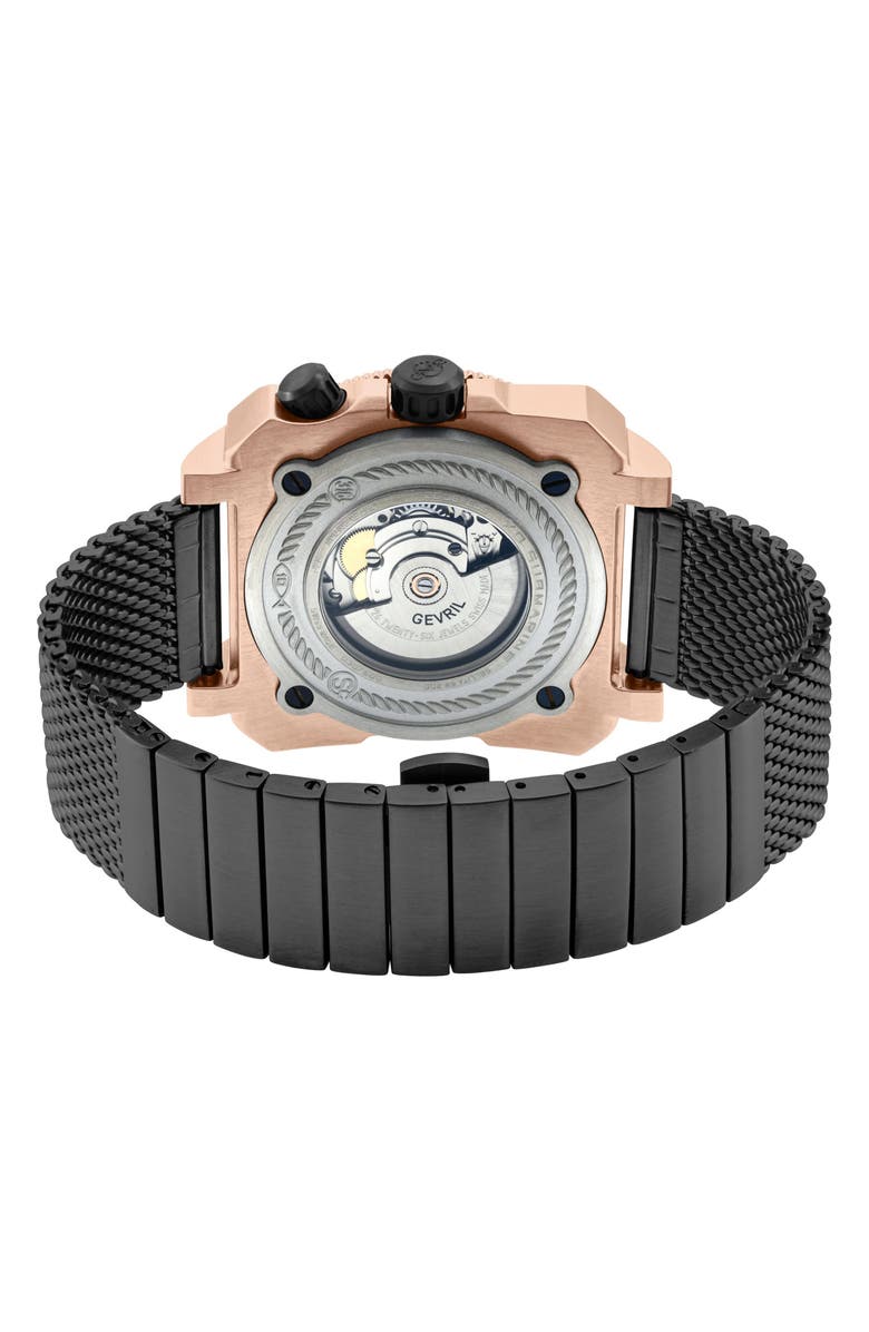 GV2 XO Submarine Swiss Mesh Strap Bracelet Watch, 44mm, Alternate, color,
