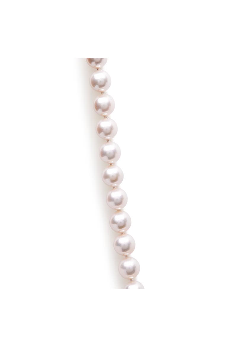 14K Gold 8.0x8.5mm Akoya Pearl Strand Necklace, Alternate, color, White